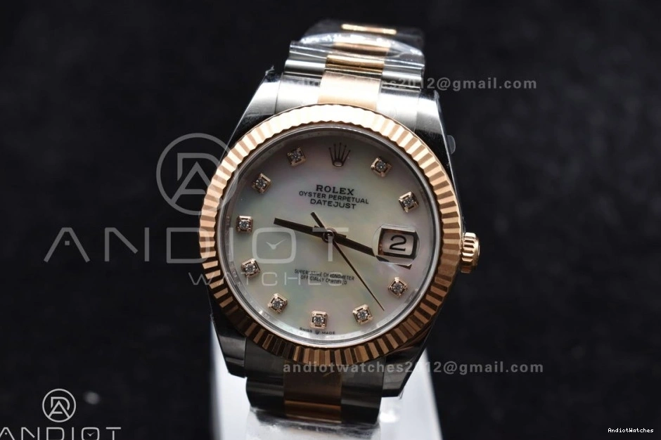 610 White RG StreetReady 904L VR MOP Dial 126331 1:1 Bracelet 41 Diamonds on Best Edition Clean DateJust Jubilee Steel 1123